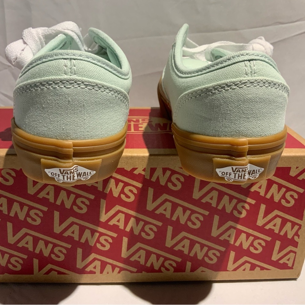 VANS Atwood Unisex Kids Spa Blue Gum Canvas Sneakers Size 1 - Picture 2 of 4